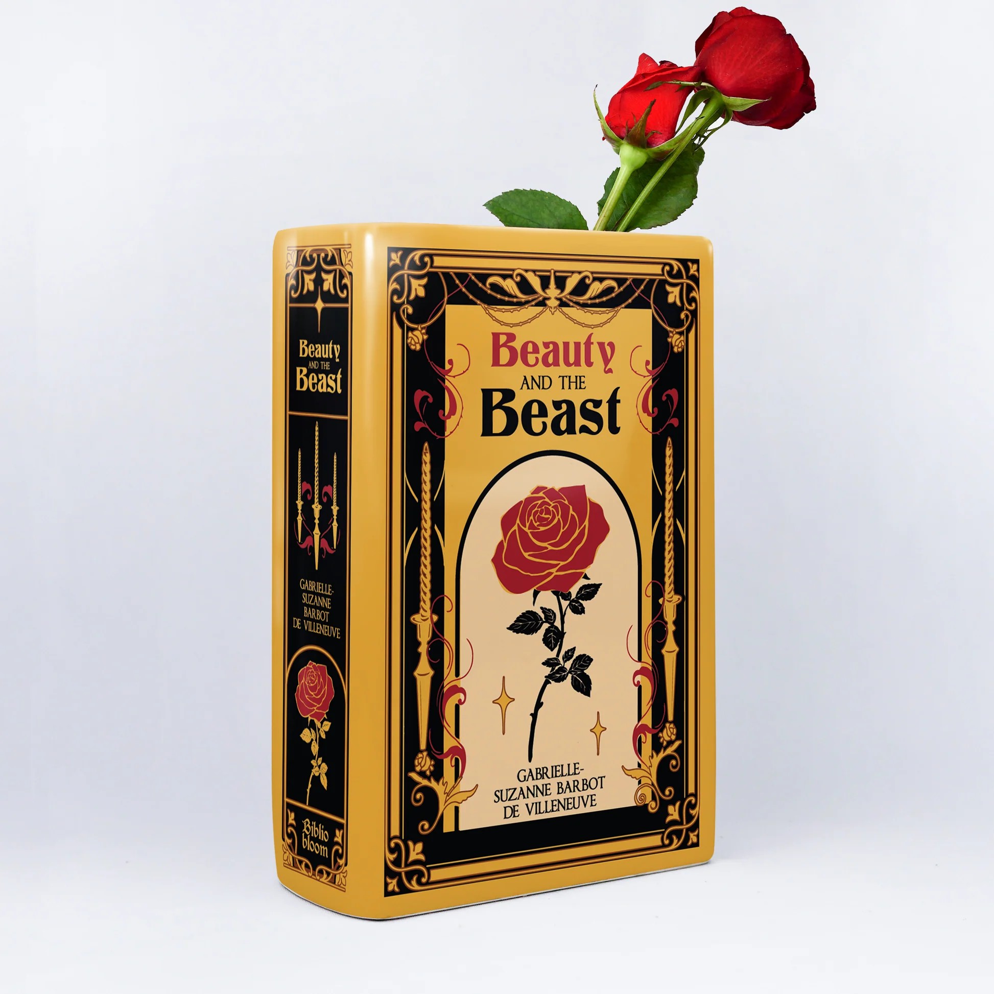 Biblio Bloom／『美女と野獣』陶磁器花瓶（大）［送料込］